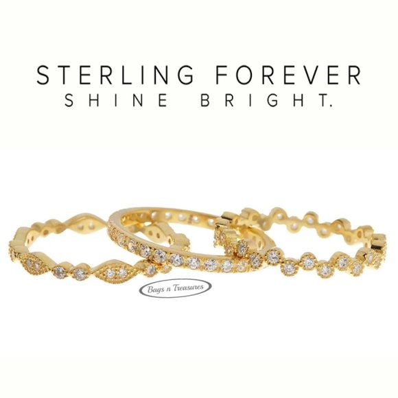 STERLING FOREVER Stackable Rings - Like New - Picture 2 of 3